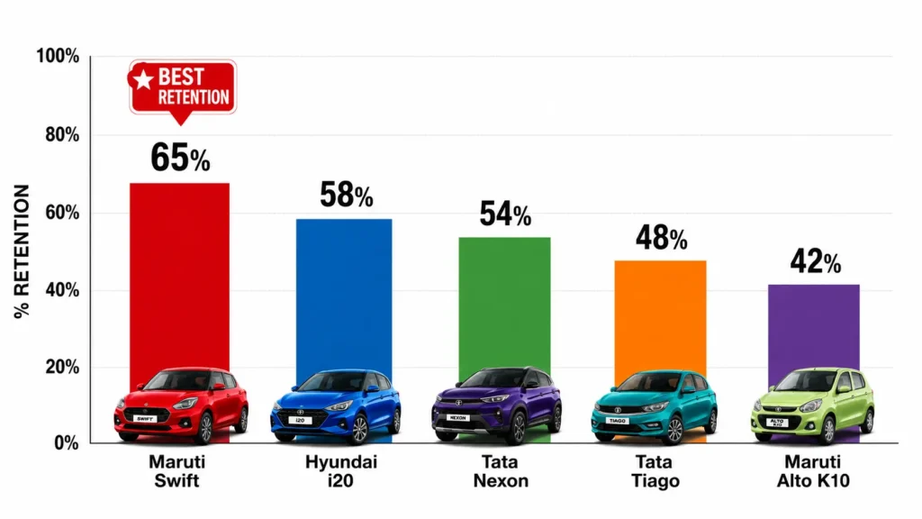 10 Lakh Budget Car की Resale Value — 5 साल बाद Comparison फोटो
