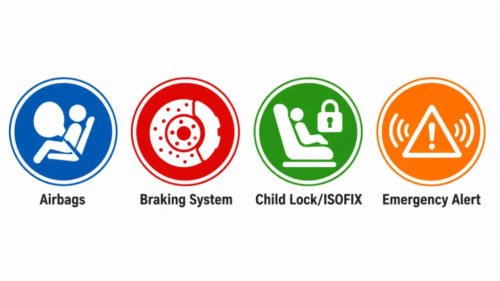 Family SUV Safety Features — Airbags और ISOFIX"