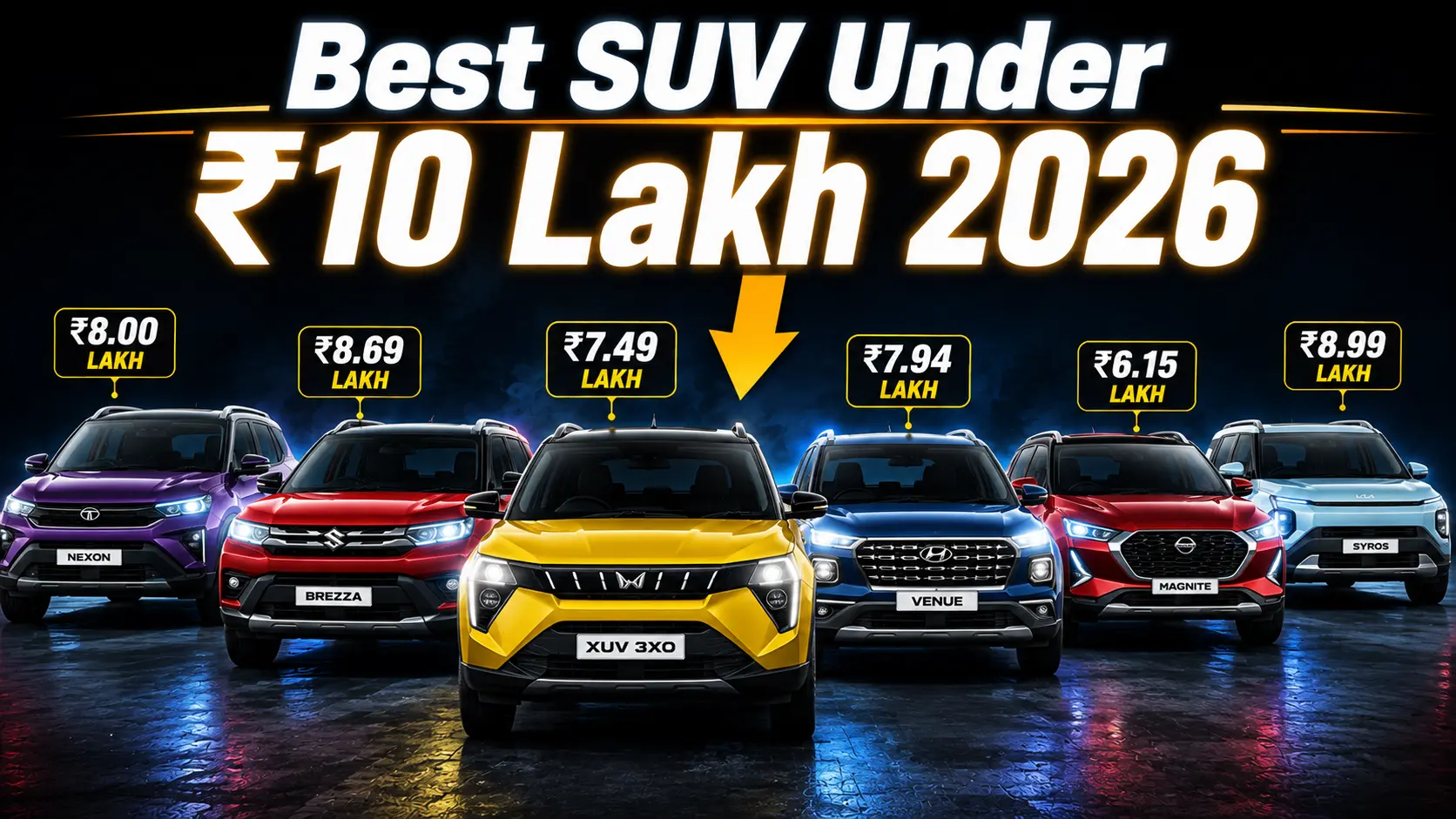 Best SUV under 10 lakhs 2026 फीचर्ड थंबनेल