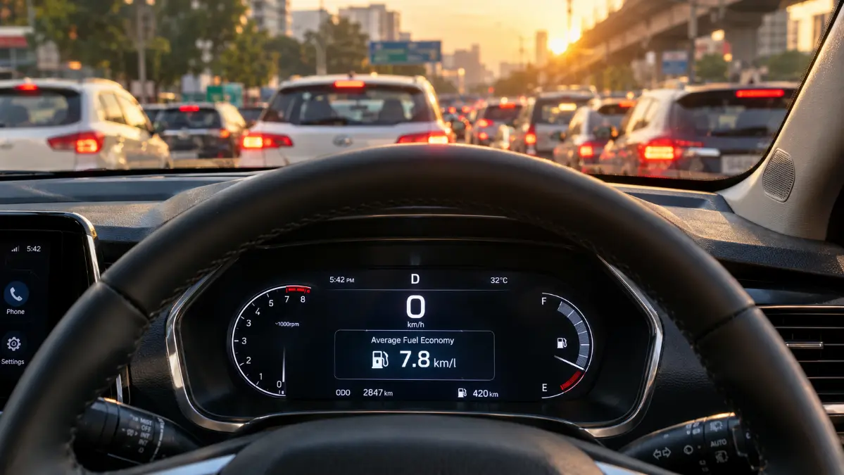 Tata Punch AMT mileage reset dashboard
